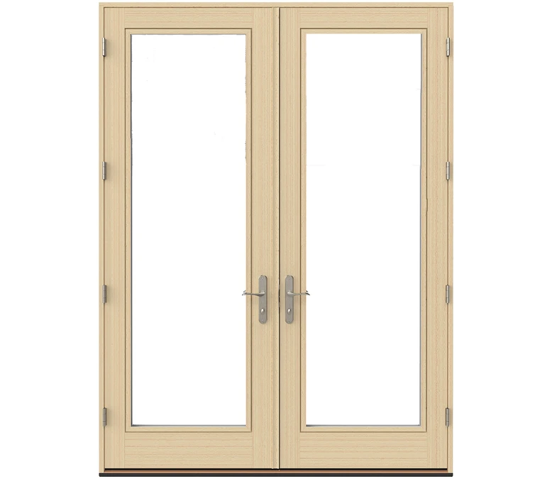 Portland Pella Lifestyle Series Wood Double Hinged Patio Doors